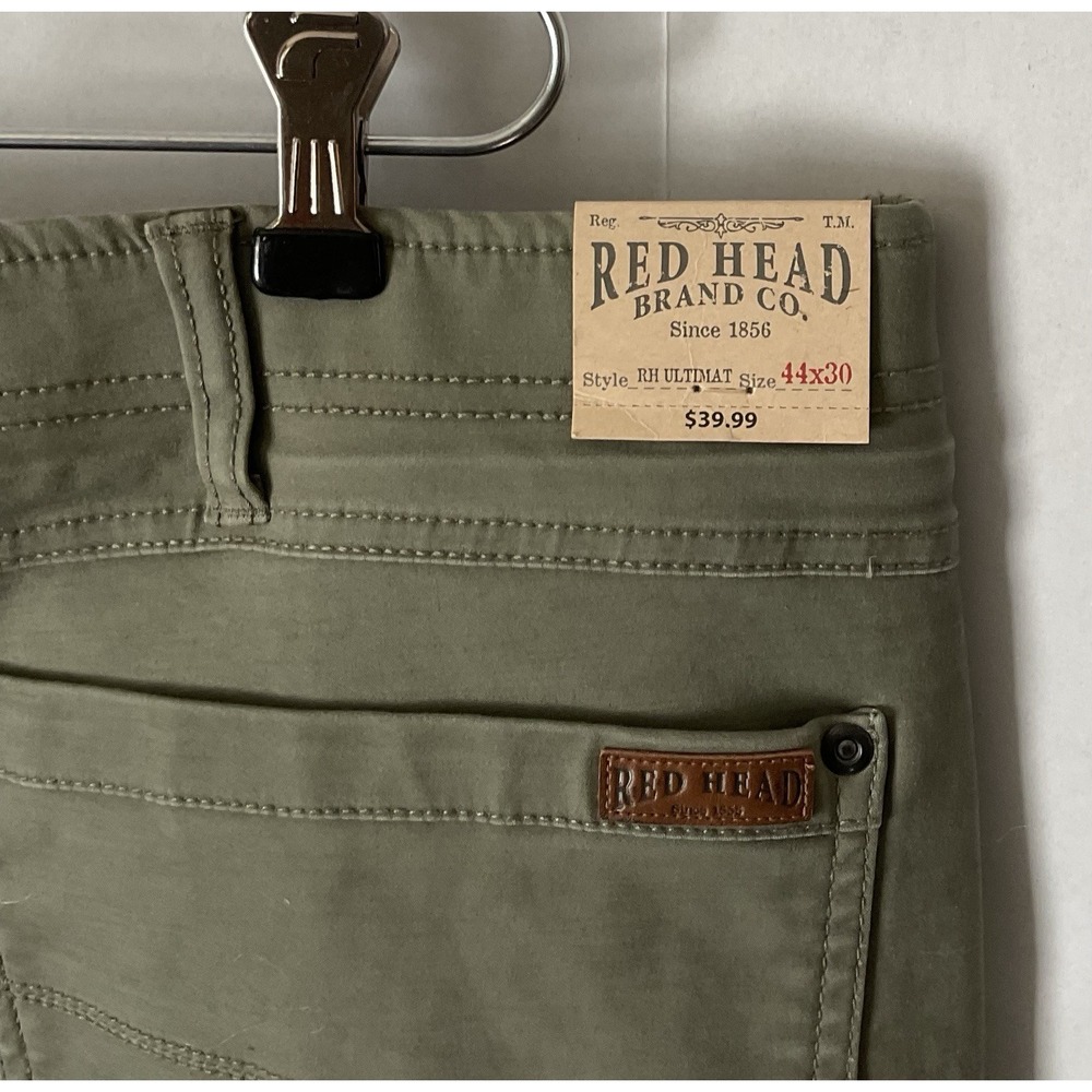 red head pants mens 44x30 New With Tags Style RH Ultimate Olive Green - Picture 6 of 10